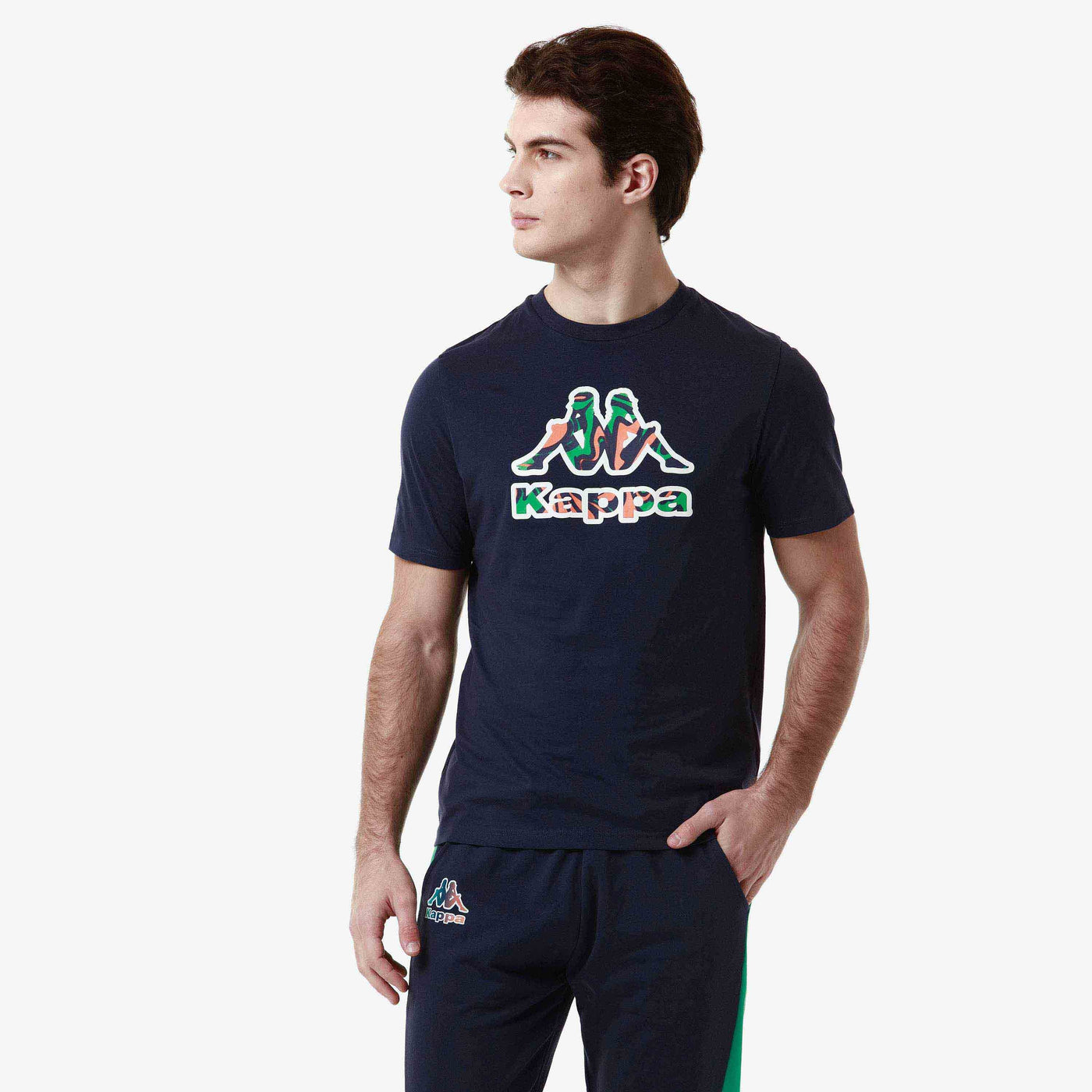 Camiseta Con Logo Fioro Azul Hombre