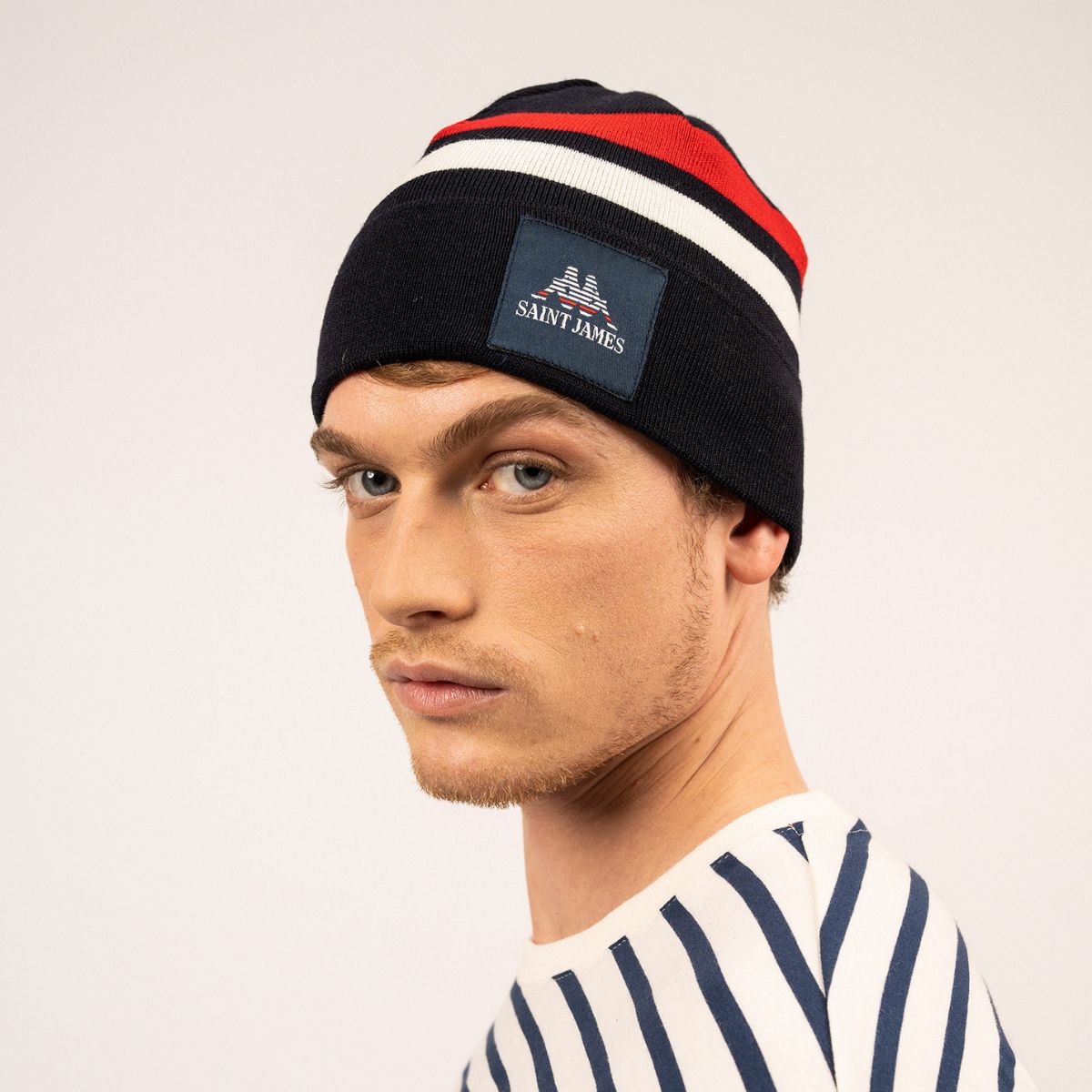 Kappa Bonnet Kop Saint James x SM Caen Bleu porté